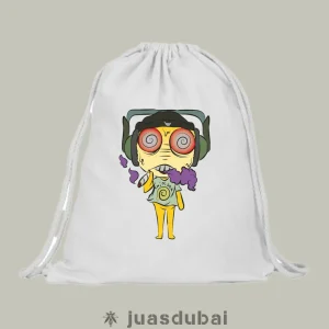 Mochila de amarillo