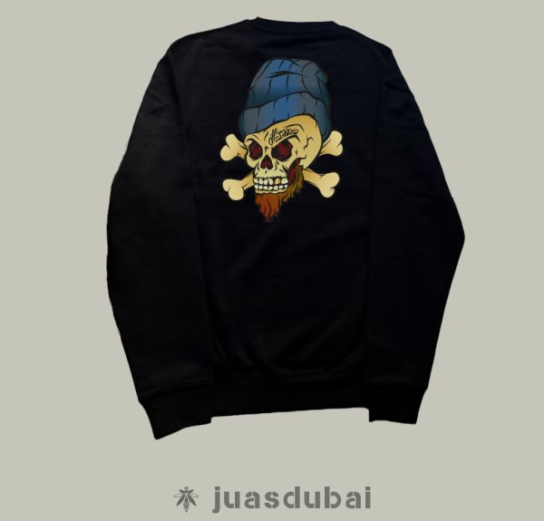 sudadera detrás Calavera pirata