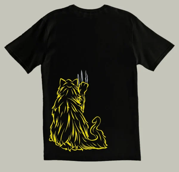 Camiseta gato negra