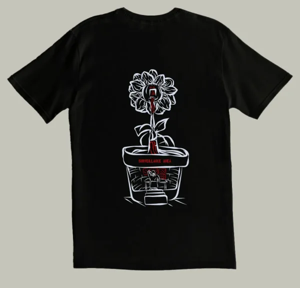 Camiseta Maceta negra atrás