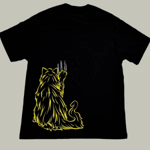 Camiseta gato negra