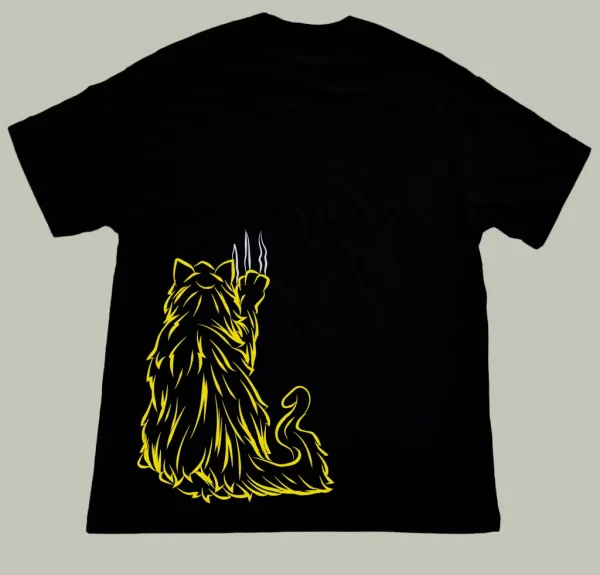 Camiseta gato negra