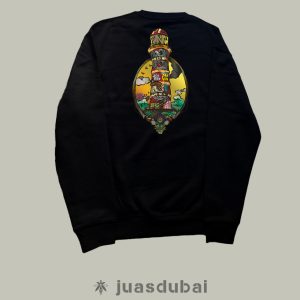 Sudadera faro abandonado negra atrás