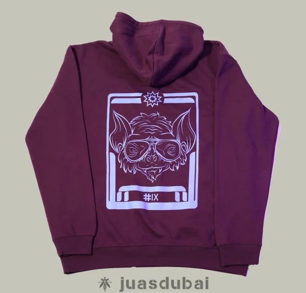 Sudadera Vampiro burdeo atrás