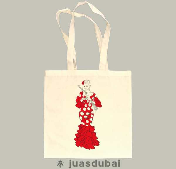 Bolsas de asas Flamenca Roja