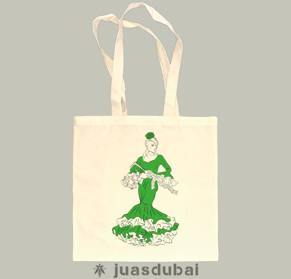 Bolsas de asas Flamenca Verde