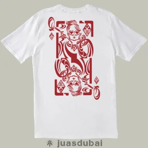 Camiseta reina de diamantes blanca atrás