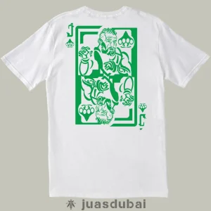 Camiseta Jota de picas blanca atrás