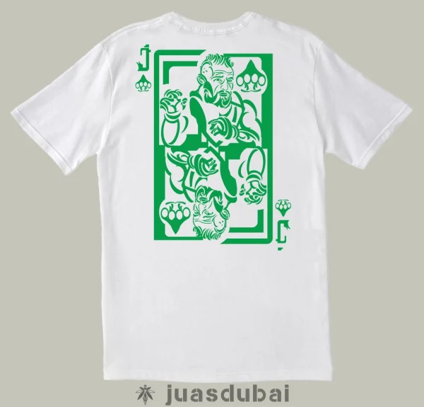 Camiseta Jota de picas blanca atrás