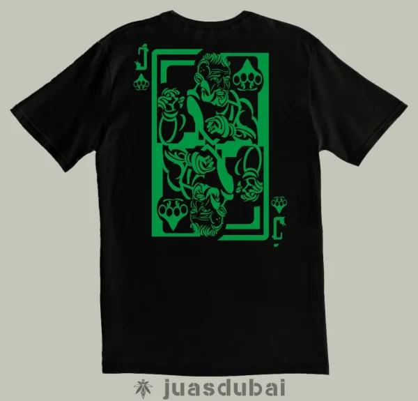 Camiseta Jota de picas negra atrás