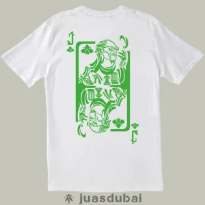 Camiseta Jota de trebol blanca atrás