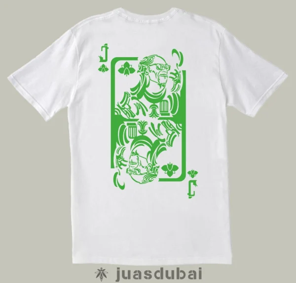 Camiseta Jota de trebol blanca atrás