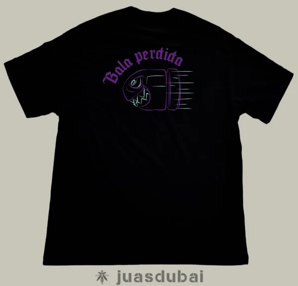 Camiseta negra Bala perdida atrás