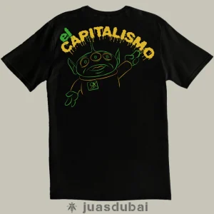 Camiseta negra el capitalismo atrás