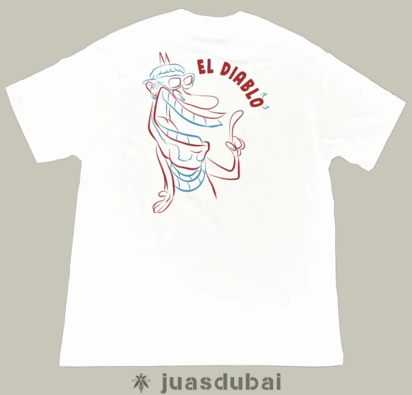 Camiseta el diablo blanca atrás