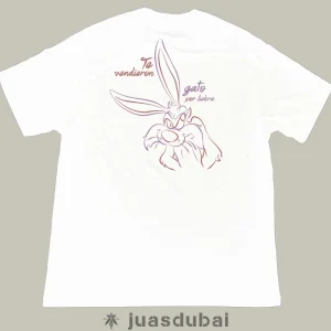 Camiseta Gato xliebre blanca atrás