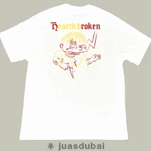 Camiseta blanca hearth broken atrás