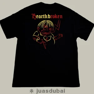 Camiseta negra hearth broken atrás