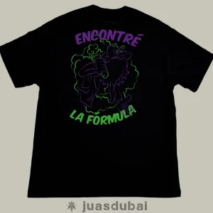 Camiseta negra la fórmula del bacterio atrás