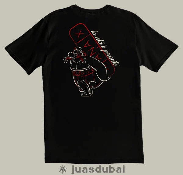 Camiseta negra la vida xanax atrás