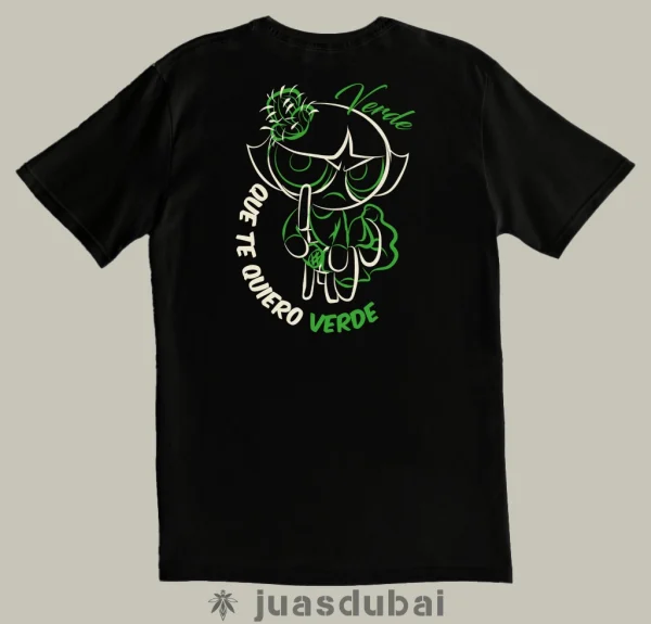 Camiseta negra Verde que te quiero verde atrás