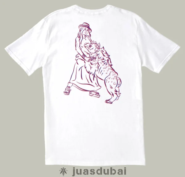 Camiseta Hiena Miren blanca atrás