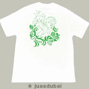 Camiseta blanca y verde Lola Flores atrás