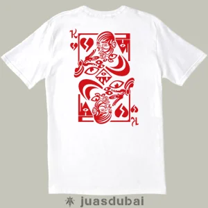 Camiseta rey de corazones blanca atrás